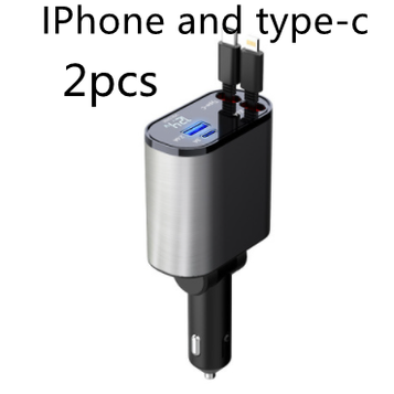 Automatic Retractable Car Charger Smart Battery Management and Dual USB Type-C Cables - Image 11