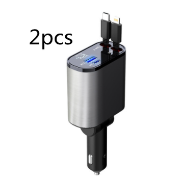 Automatic Retractable Car Charger Smart Battery Management and Dual USB Type-C Cables - Image 19