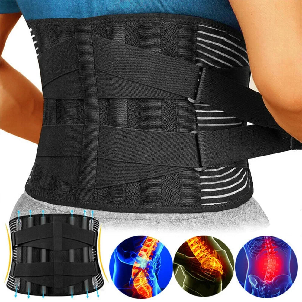 Back Brace with Lumbar Support and Adjustable Compression Straps for Posture - Image 2