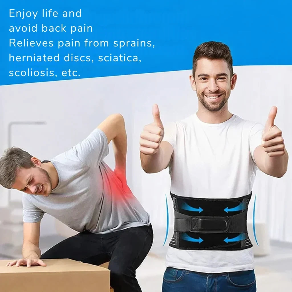 Back Brace with Lumbar Support and Adjustable Compression Straps for Posture - Image 4