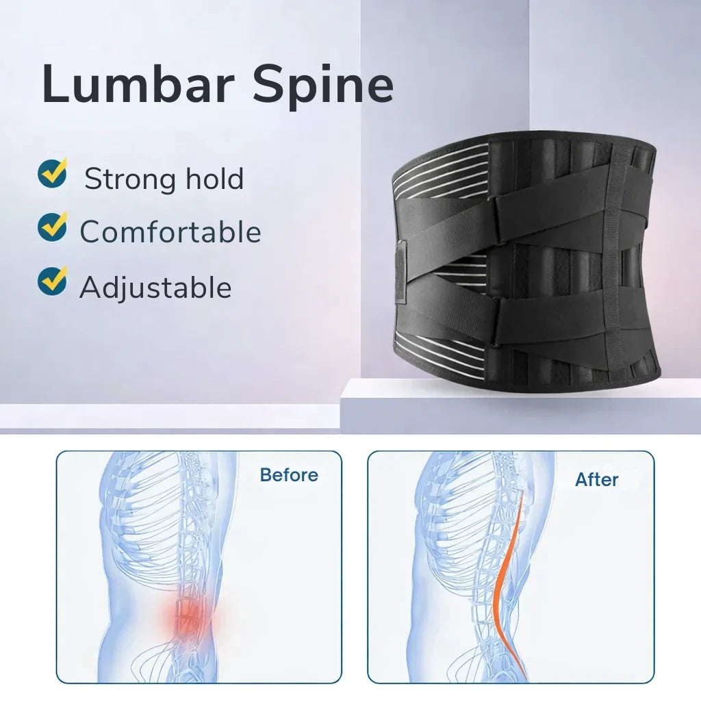 Back Brace with Lumbar Support and Adjustable Compression Straps for Posture - Image 6