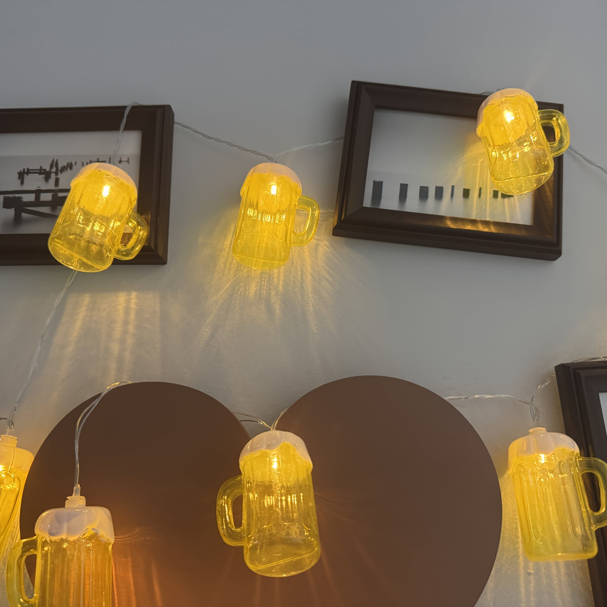 Beer Mug String Lights with Warm White LED Battery Operated Fairy for Oktoberfest Party Décor - Image 5