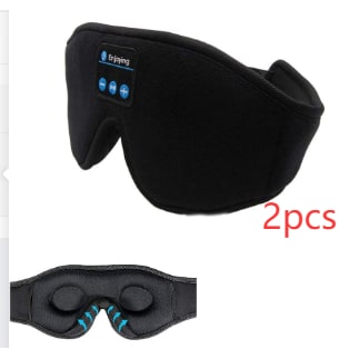 Bluetooth Sleep Mask with Weighted Padding and Built-In Headphones for Blackout Rest Silk - Image 2