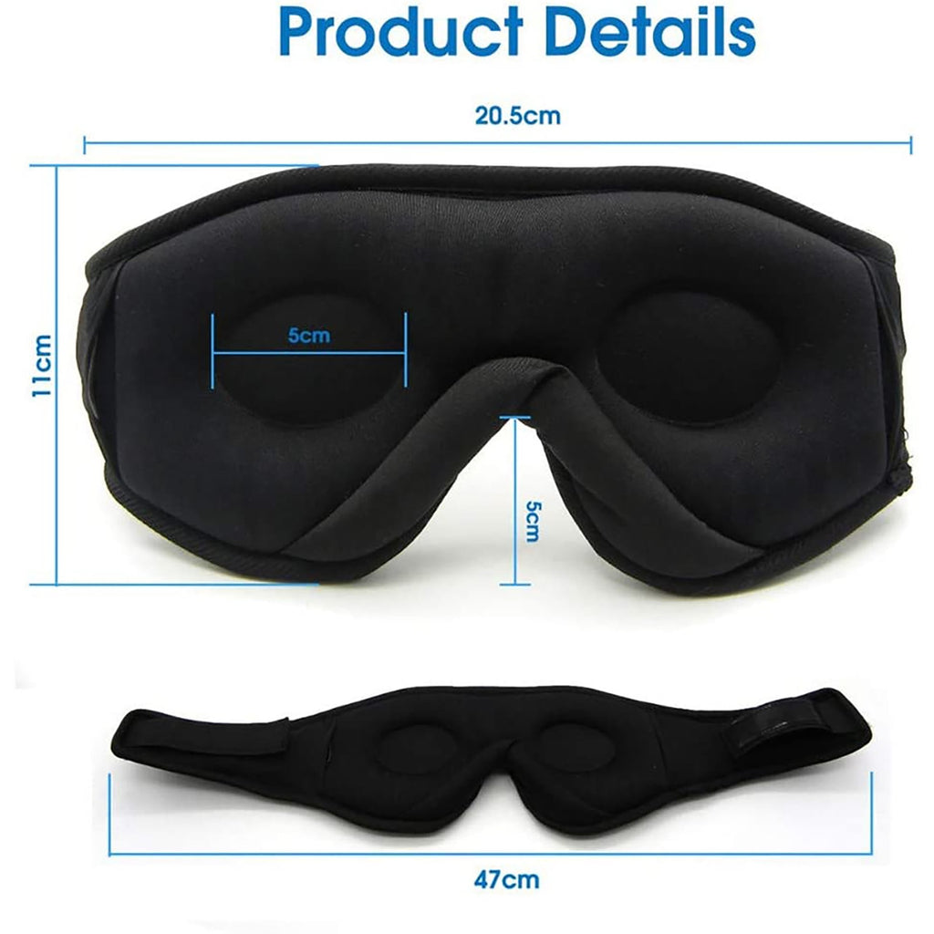 Bluetooth Sleep Mask with Weighted Padding and Built-In Headphones for Blackout Rest Silk - Image 3