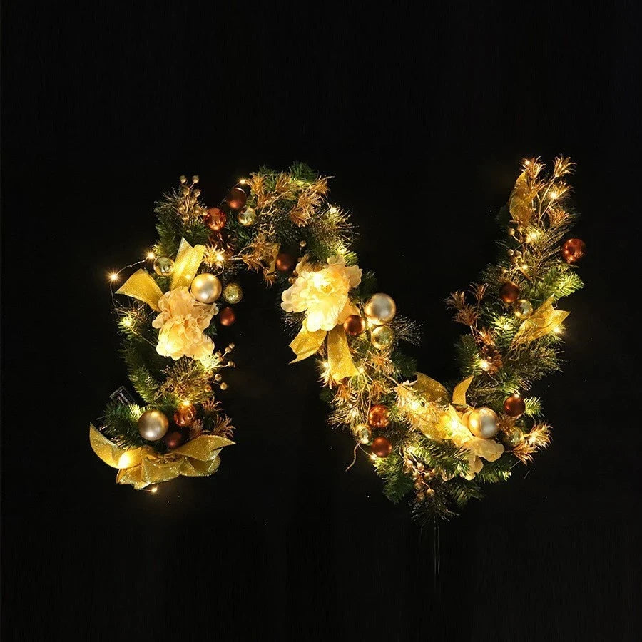 Christmas Garland for Mantle with Ornaments Roses and Pinecones - Image 12