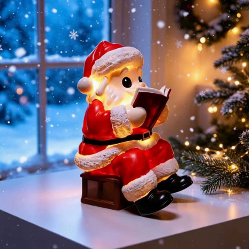 Christmas Night Light with LED Battery Operated Santa Claus Figurine - Image 1