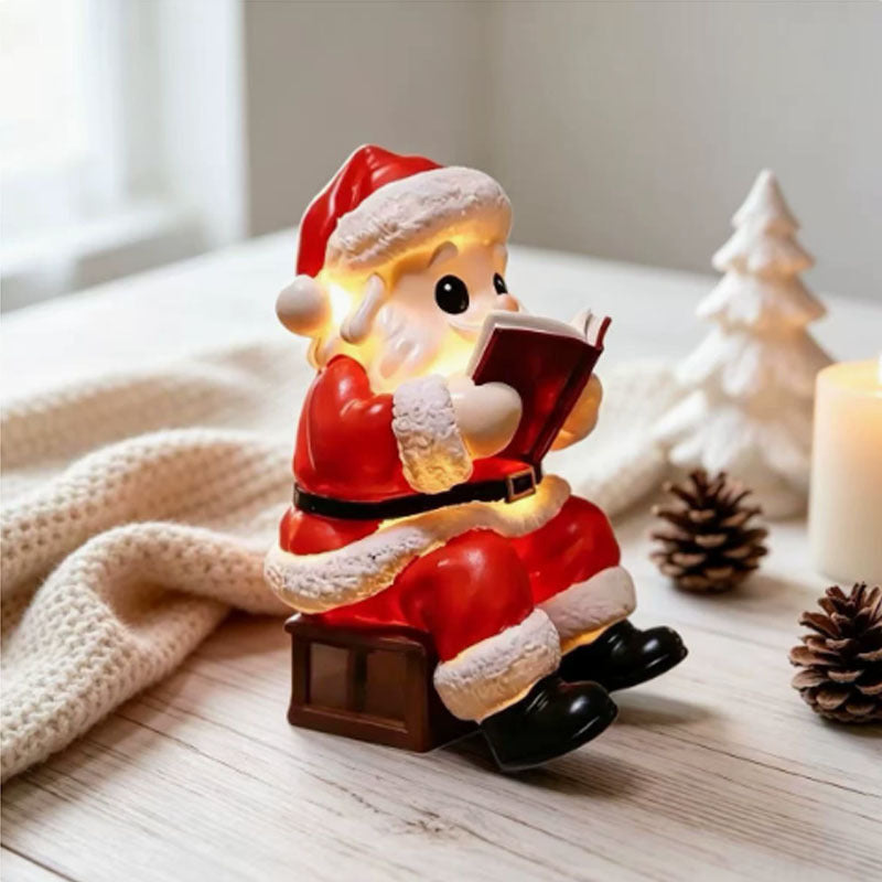 Christmas Night Light with LED Battery Operated Santa Claus Figurine - Image 2