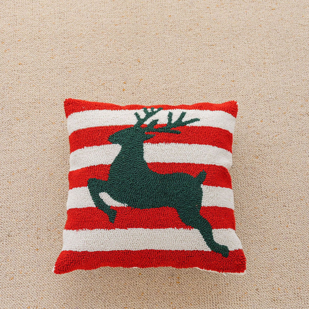 Christmas Pillow Cover Decorative Square Throw with Festive Embroidered Design - Image 3