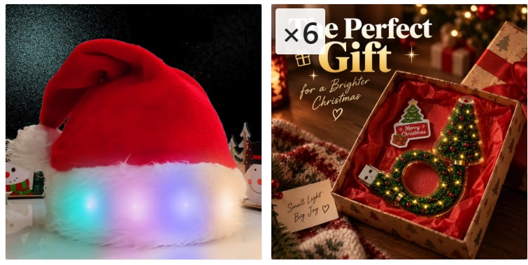 Christmas Projector Light with USB Flexible Neck and Colorful Holiday Patterns - Image 1