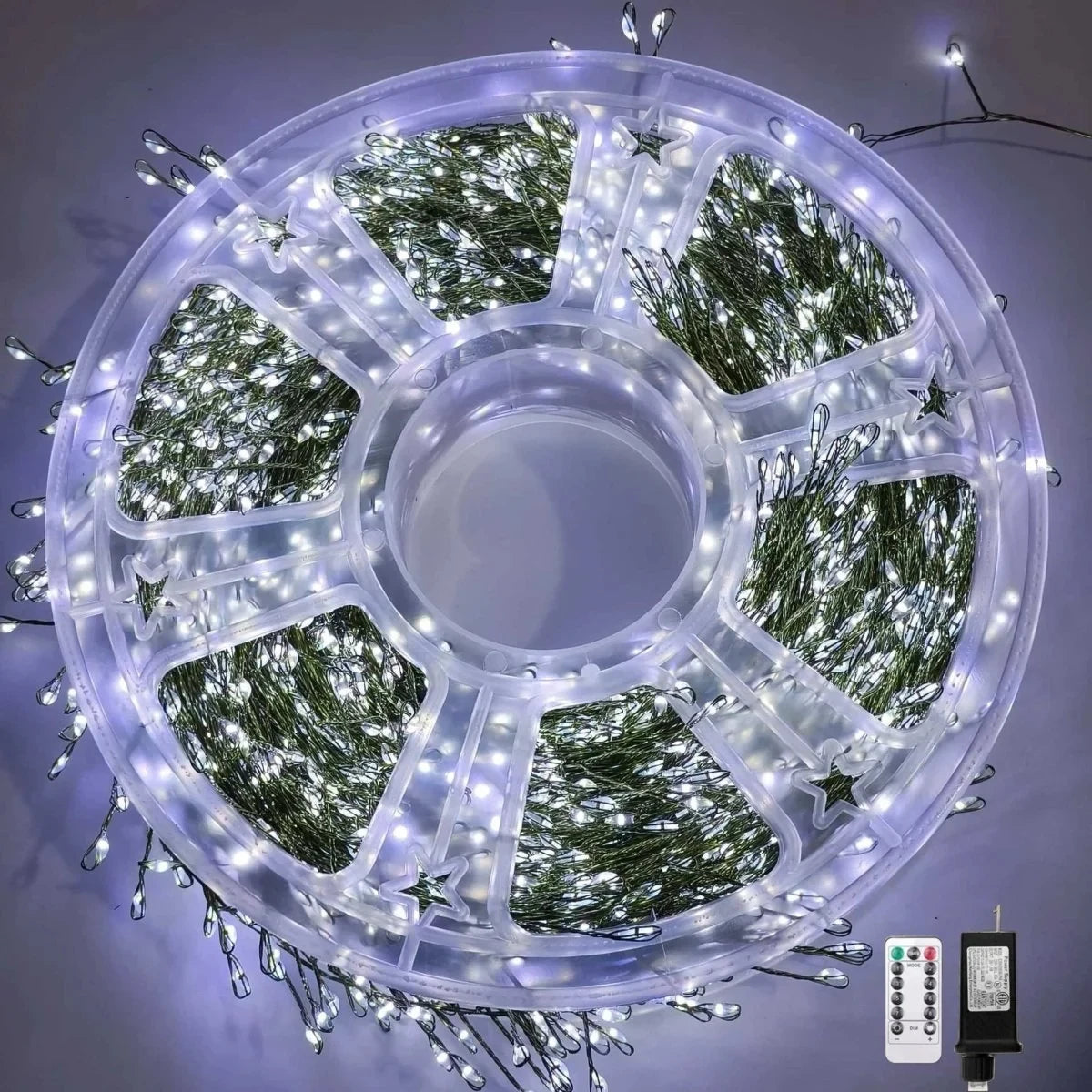 Christmas String Lights LED Cluster with Remote Control and Eight Modes - Image 9