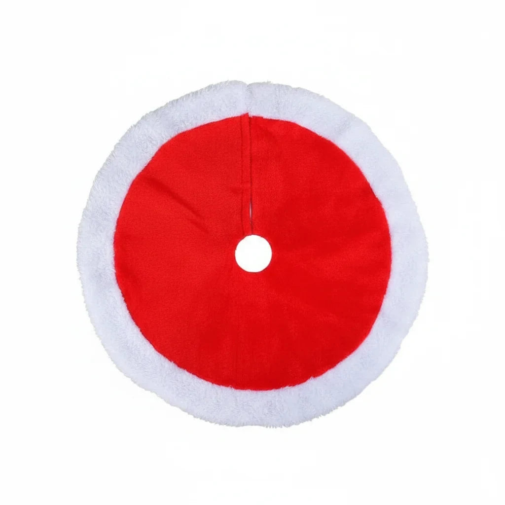 Christmas Tree Skirt with Plush Faux Fur for Small and Tabletop Displays - Image 2
