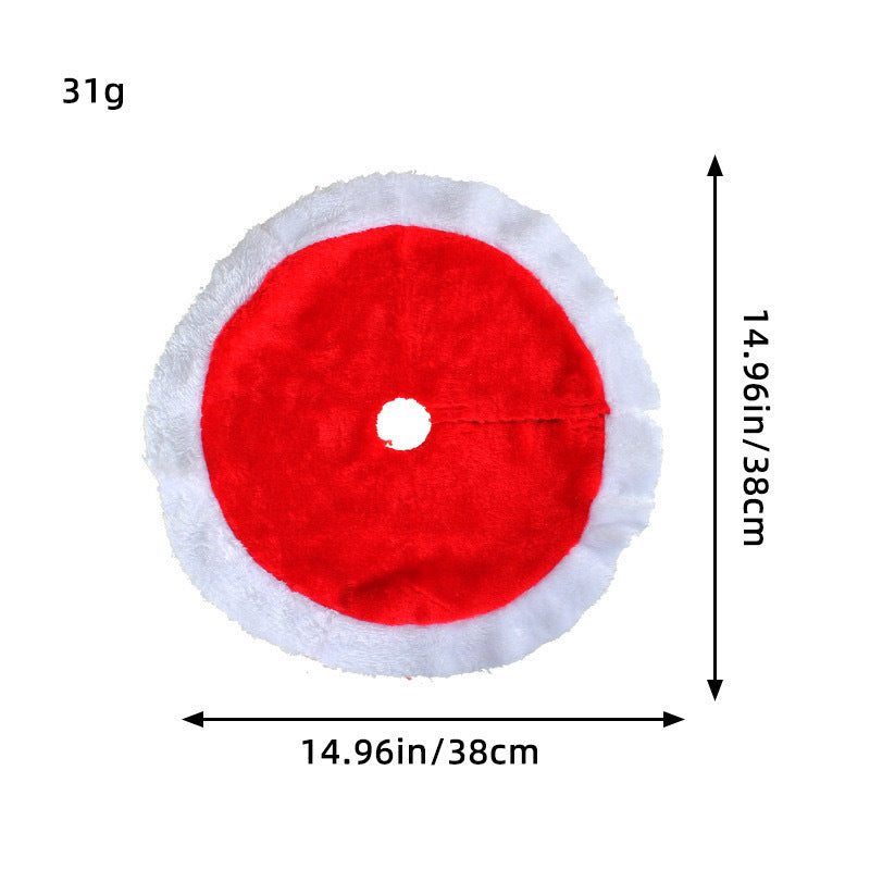 Christmas Tree Skirt with Plush Faux Fur for Small and Tabletop Displays - Image 9