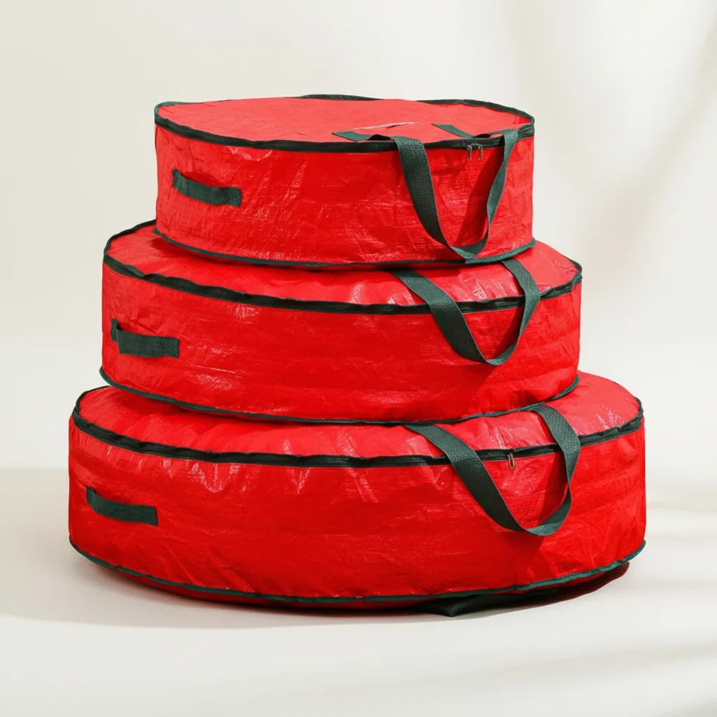 Christmas Tree Storage Bag with Dual Zipper and Carrying Handles for Holiday Wreaths - Image 8