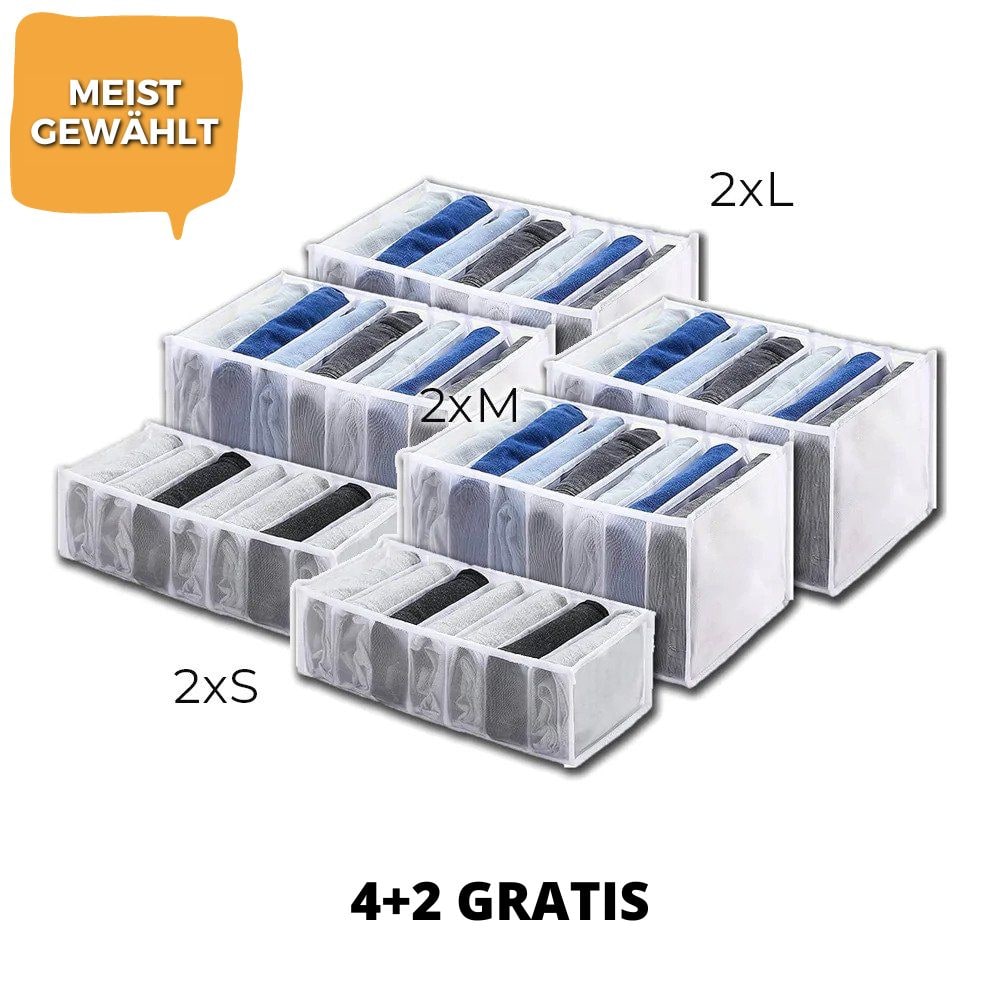 Clothes Drawer Organizer with Closet Shelf Dividers and Mesh Compartments for Folded - Image 3