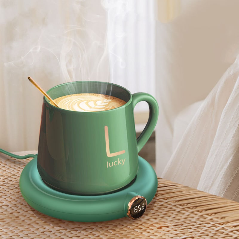 Coffee Mug Warmer and Cup with Digital Temperature Display and Heating Plate for Desk - Image 8