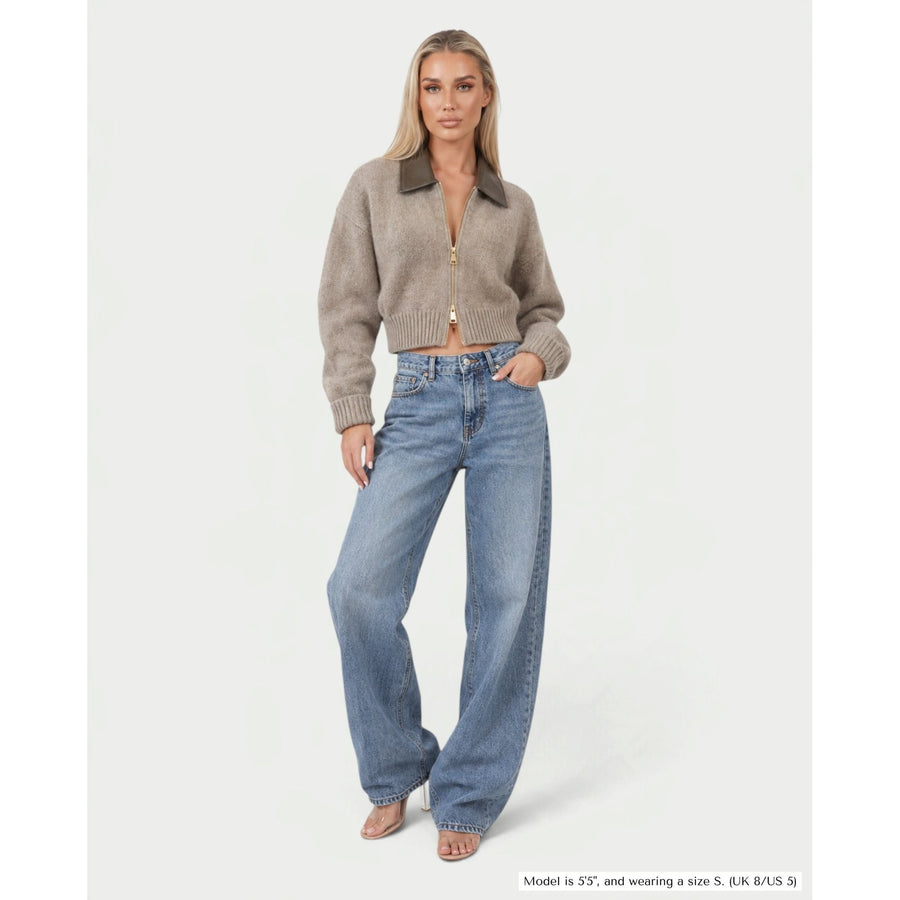 The Contrast-Collar Cardigan