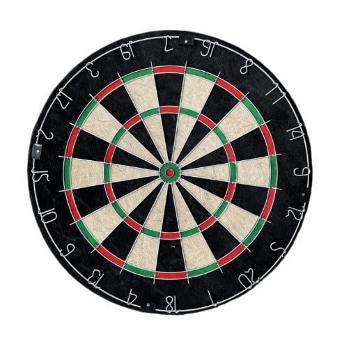 Dartboard with Darts 18-Inch Sisal Bristle Board with Steel Tip and Removable Number Ring - Image 1