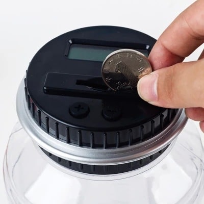 Digital Coin Counting Bank with Automatic Counter and Lcd Display for Atm - Image 1