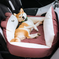 Dog Car Seat with Fold-Down Sides Safety Leash and Removable Cushions - Image 1
