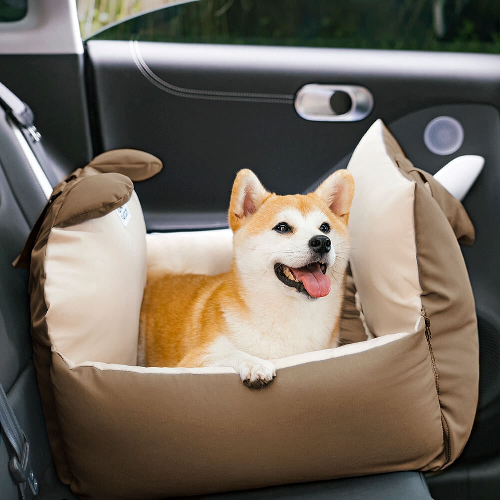 Dog Car Seat with Fold-Down Sides Safety Leash and Removable Cushions - Image 20