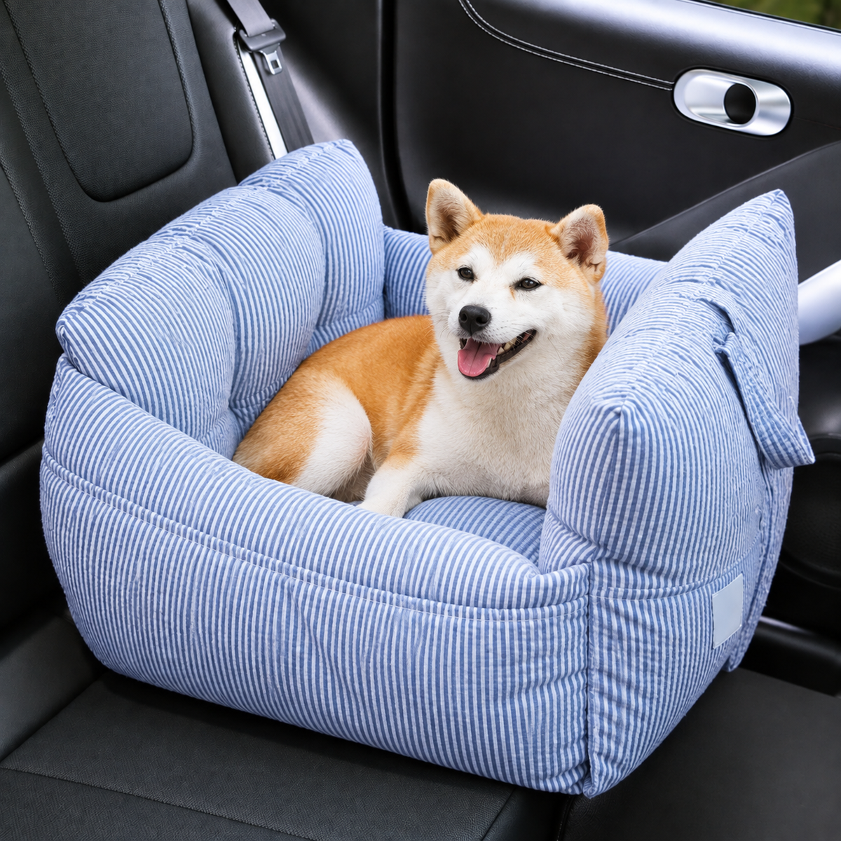 Dog Car Seat with Fold-Down Sides Safety Leash and Removable Cushions - Image 22