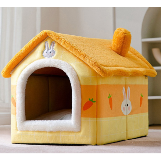 Dog House Bed and Cave with Removable Cushion Enclosed Indoor with Plush Sherpa Fleece - Image 11