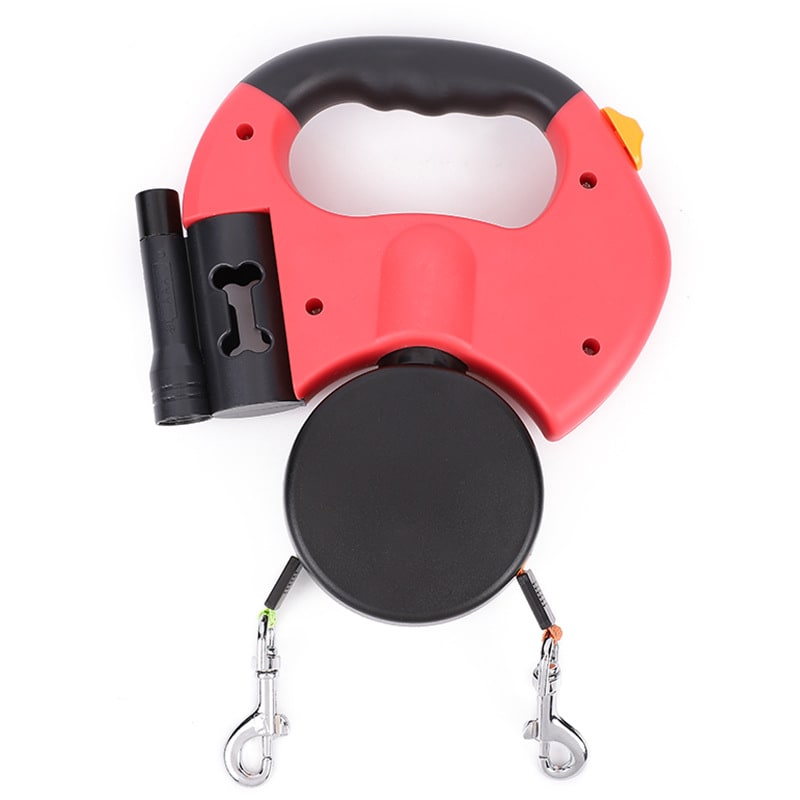 Dual Dog Leash Retractable with LED Flashlight and Bag Dispenser 360 Swivel - Image 22