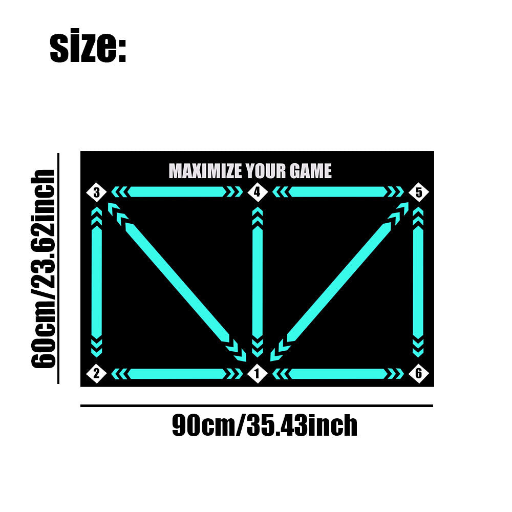 Gym Floor Mat for Soccer Training with Numbered Footwork Guides and Non-Slip Backing - Image 8
