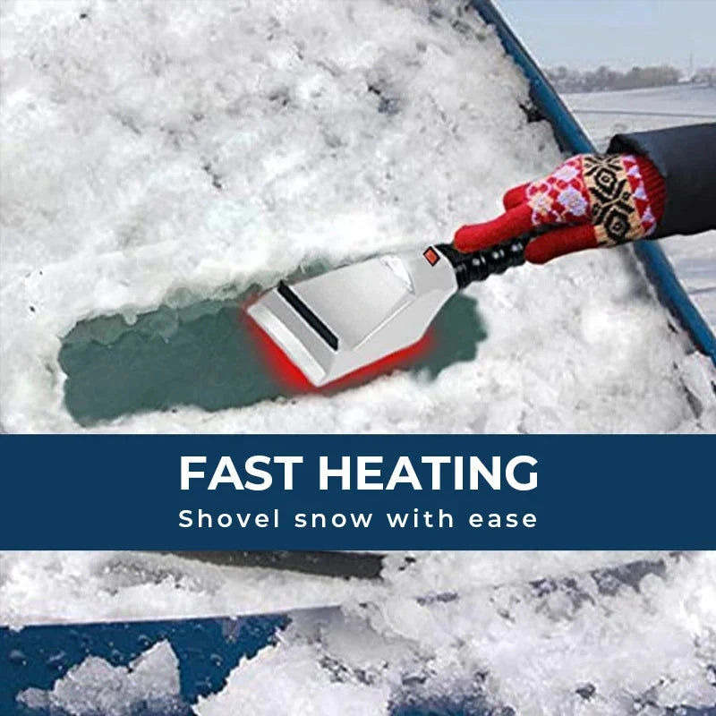 Heated Car Ice Scraper with 12v Power Cord and LED Light for Windshield - Image 5
