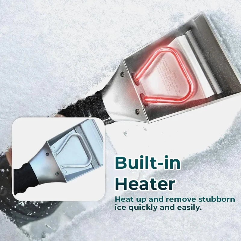 Heated Car Ice Scraper with 12v Power Cord and LED Light for Windshield - Image 7