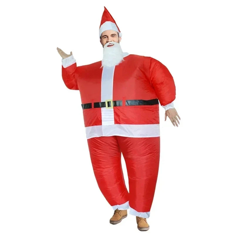 Inflatable Christmas Costume with Character Design and Mesh Windows for Holiday Parties - Image 3