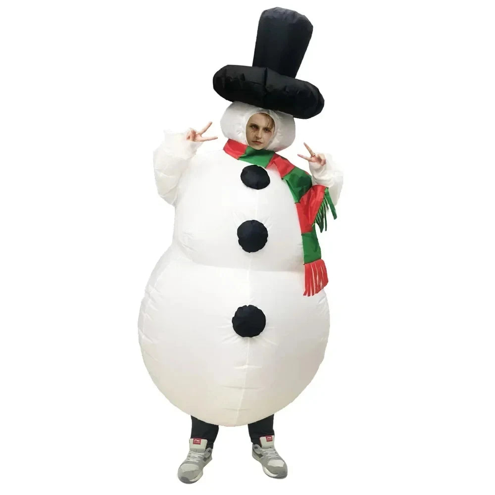 Inflatable Christmas Costume with Character Design and Mesh Windows for Holiday Parties - Image 8
