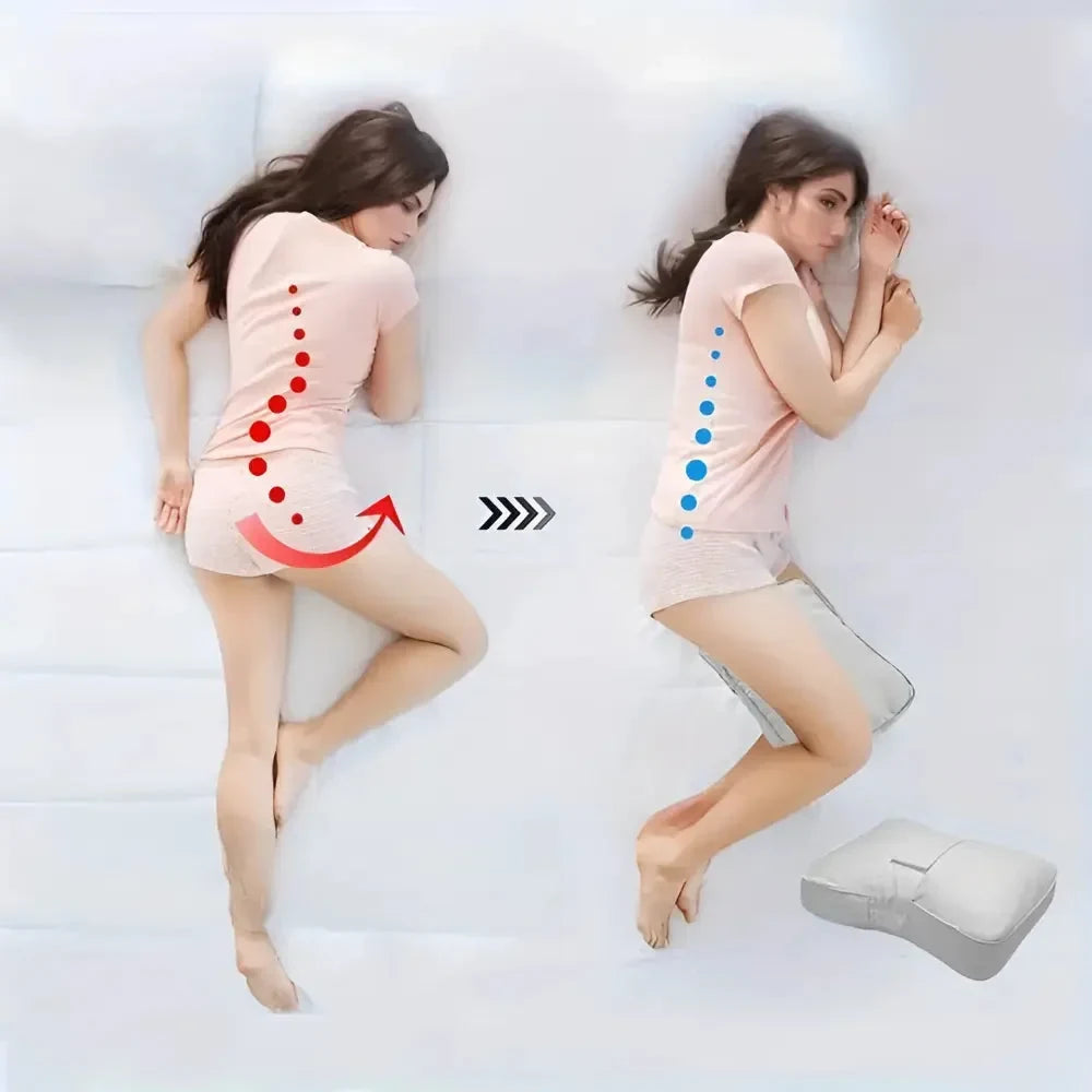 Knee Pillow Memory Foam for Side Sleepers with Adjustable Strap and Contoured Support - Image 4