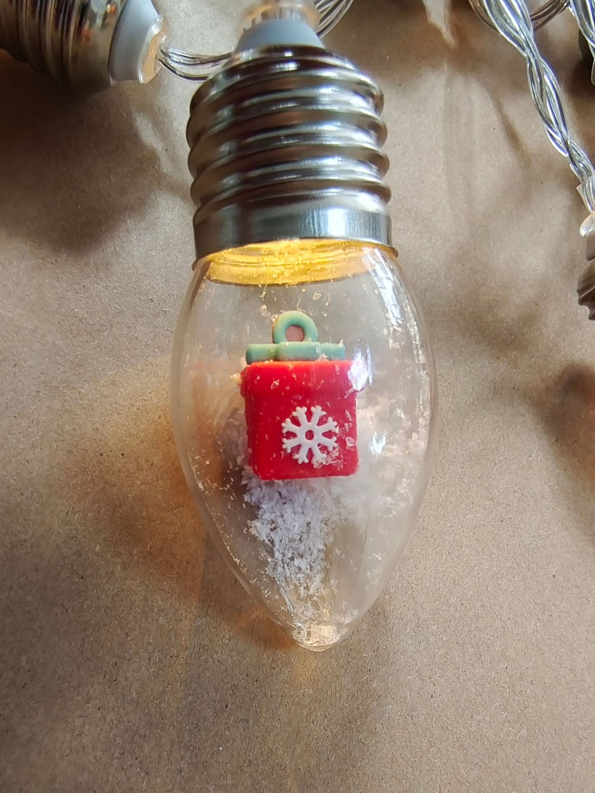 LED Christmas String Lights with Hanging Miniature Figurine Bulbs and Warm White Glow - Image 14