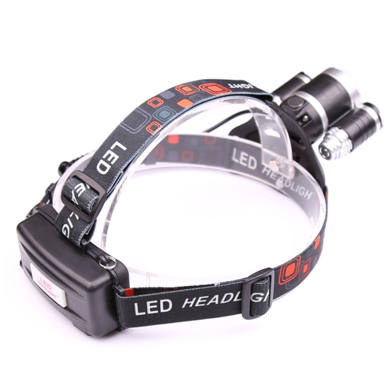 LED Headlamp Rechargeable with Zoomable Brightest Light and Adjustable Headband Red - Image 3