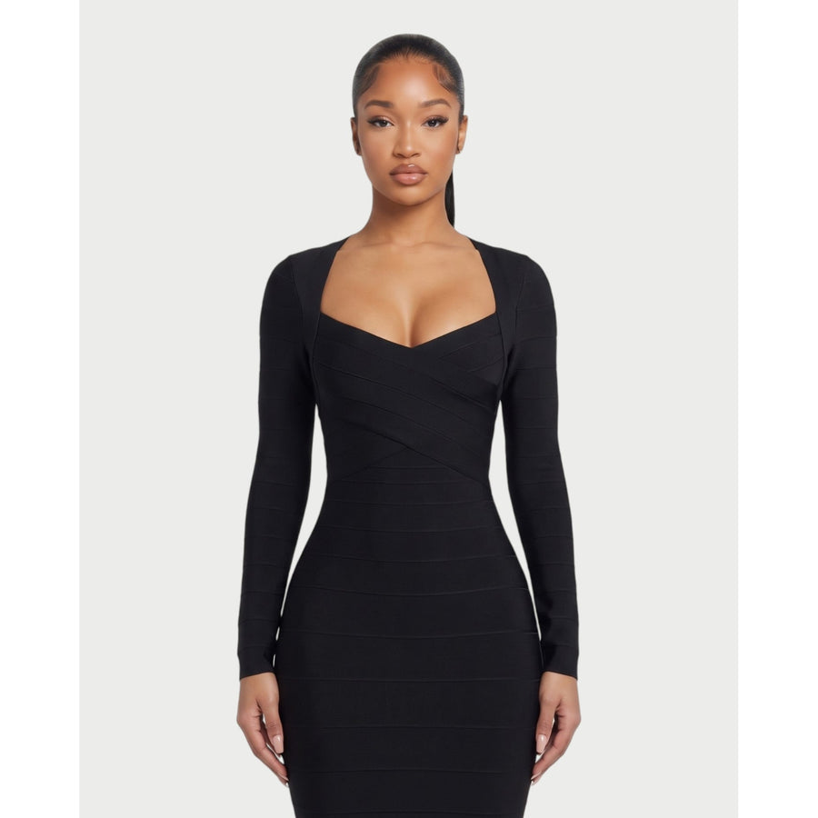 Das skulpturierte Sweetheart-Midikleid