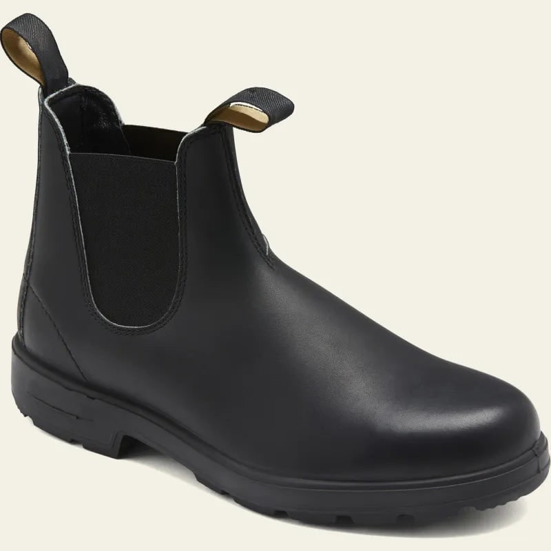 Men's Chelsea Boots with Leather Upper Elastic Side Panels and Lug Sole - Image 5