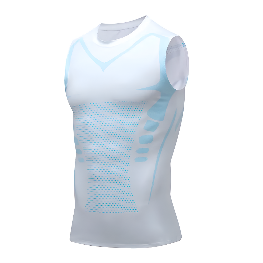 Men's Compression Tank Top Shapewear Vest with Knit Construction - Image 6