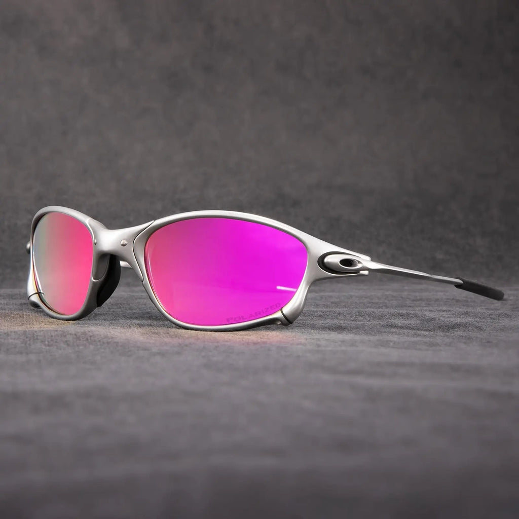 Men's Sport Sunglasses with Polarized Mirrored Lenses and Metal Frame - Image 2