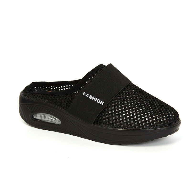 Mule Sneakers with Air Cushion Platform Mesh Slip-On and Non-Slip Sole - Image 10
