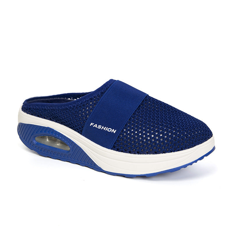 Mule Sneakers with Air Cushion Platform Mesh Slip-On and Non-Slip Sole - Image 11