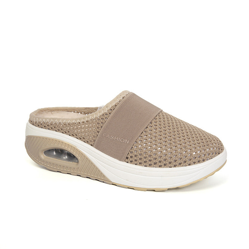Mule Sneakers with Air Cushion Platform Mesh Slip-On and Non-Slip Sole - Image 14