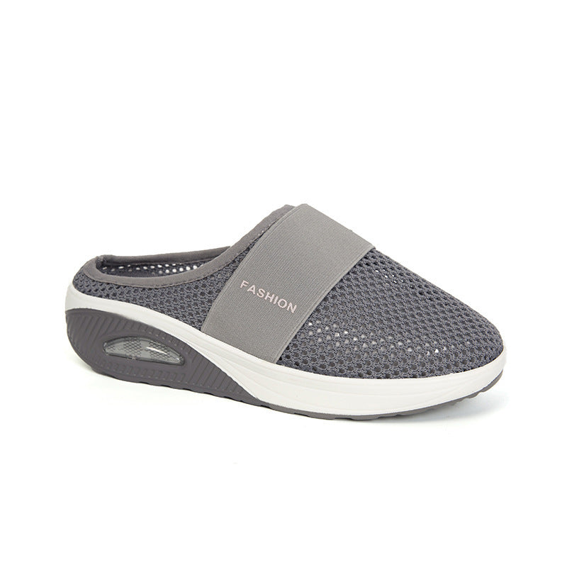 Mule Sneakers with Air Cushion Platform Mesh Slip-On and Non-Slip Sole - Image 9