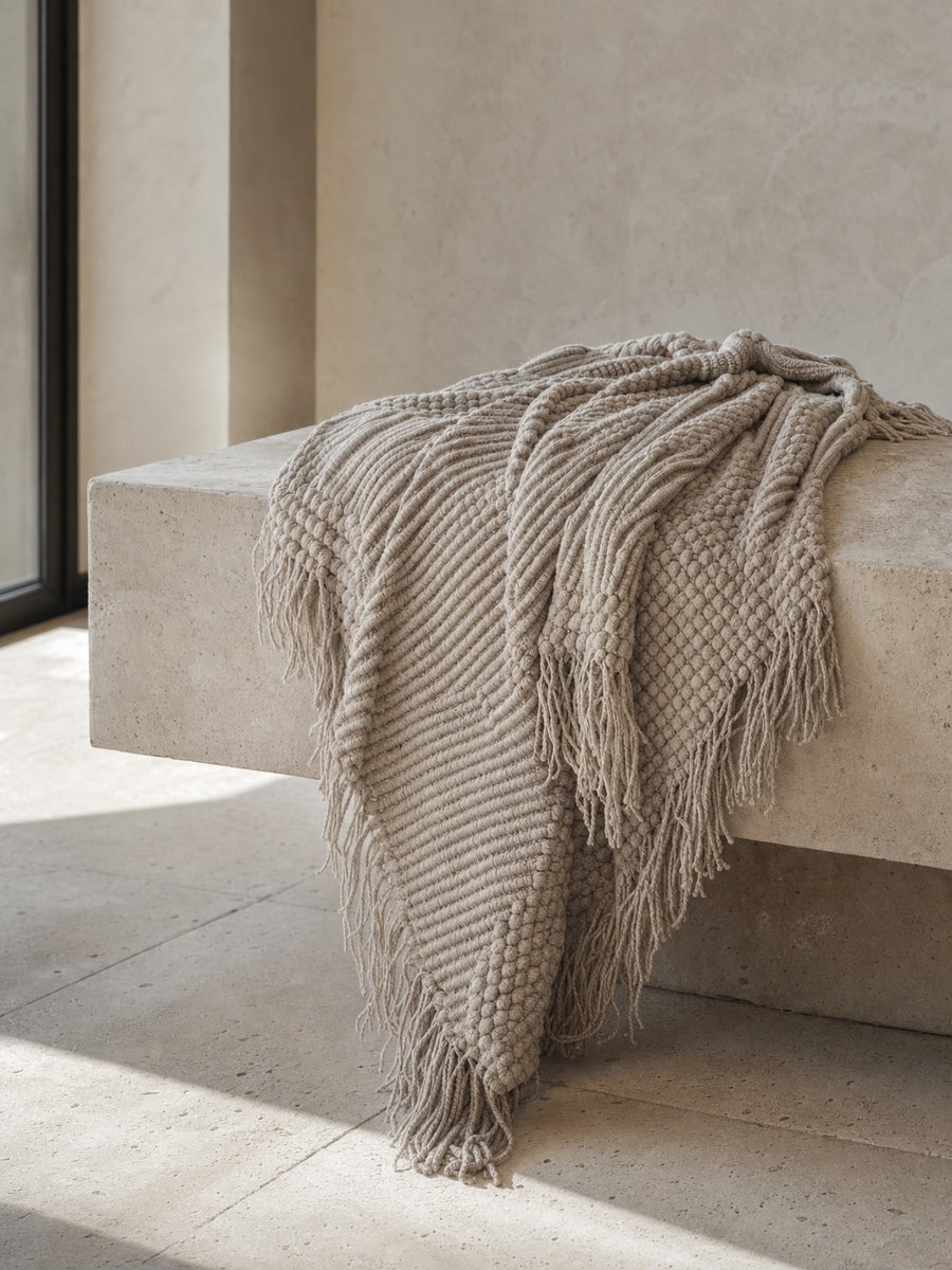 The Textured Fringe Throw