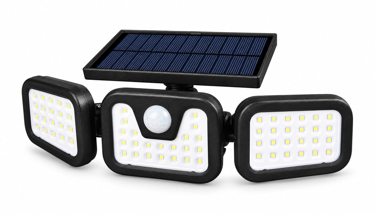 Outdoor Solar Light with Motion Sensor Three Adjustable LED Heads and IP65 Waterproof Rating - Image 4