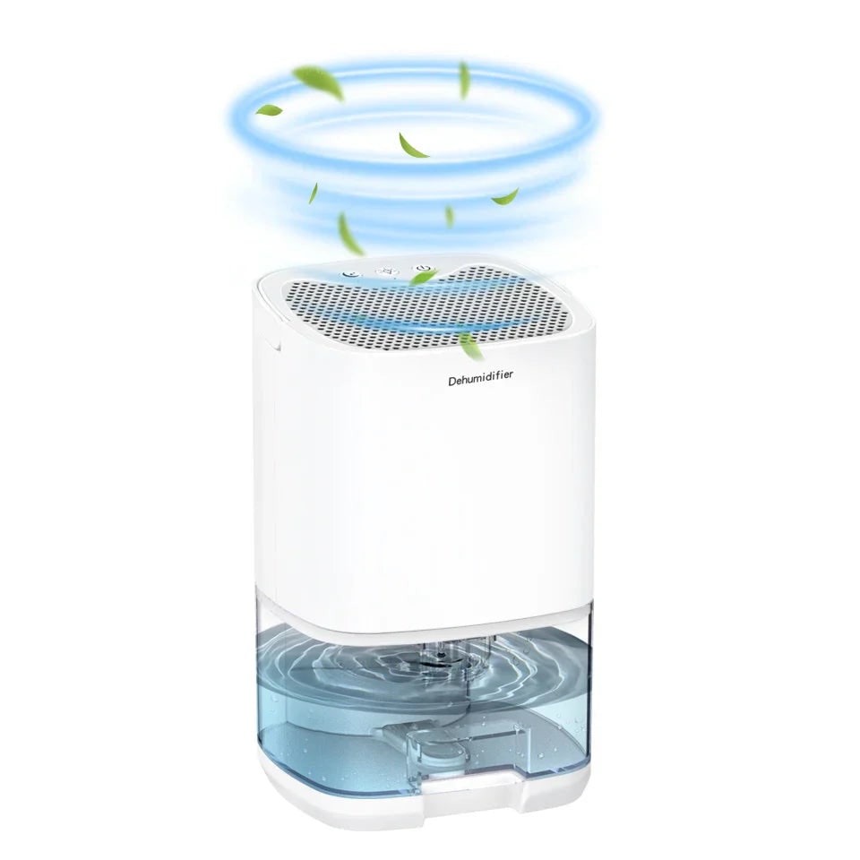 Portable Dehumidifier with Drain Hose for Basement Crawl Space and Air Purifier 1000ml - Image 1