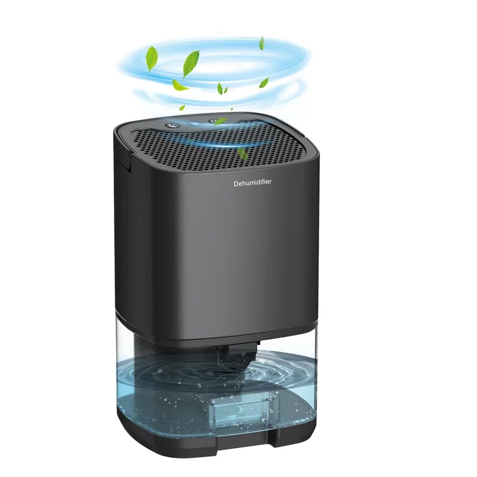 Portable Dehumidifier with Drain Hose for Basement Crawl Space and Air Purifier 1000ml - Image 2