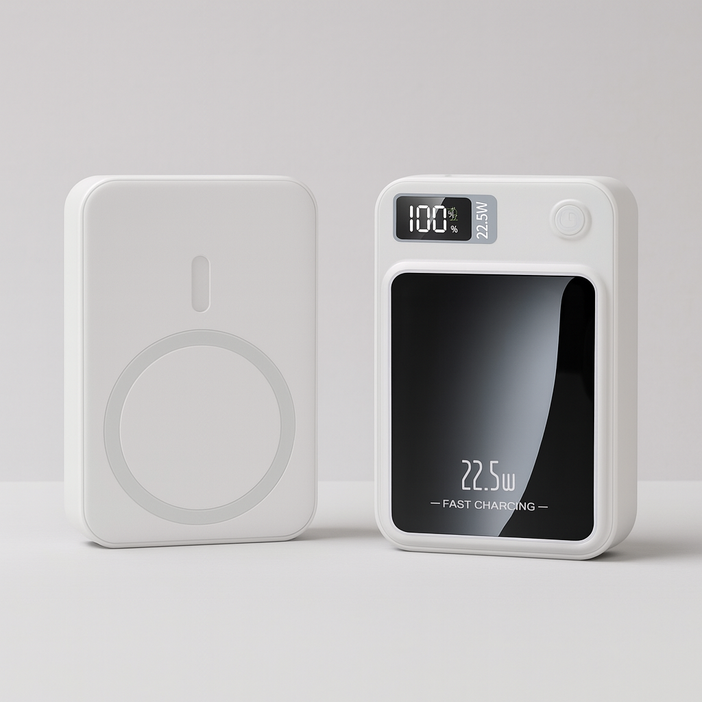 Portable Power Bank with Magnetic Wireless Charging and Digital LED Display - Image 2