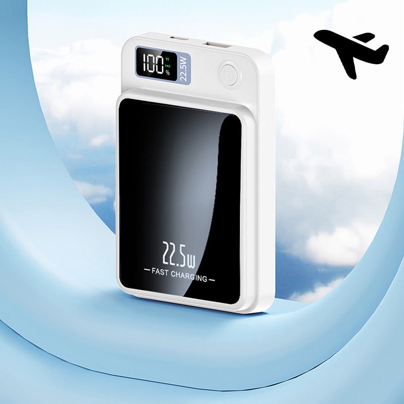 Portable Power Bank with Magnetic Wireless Charging and Digital LED Display - Image 9