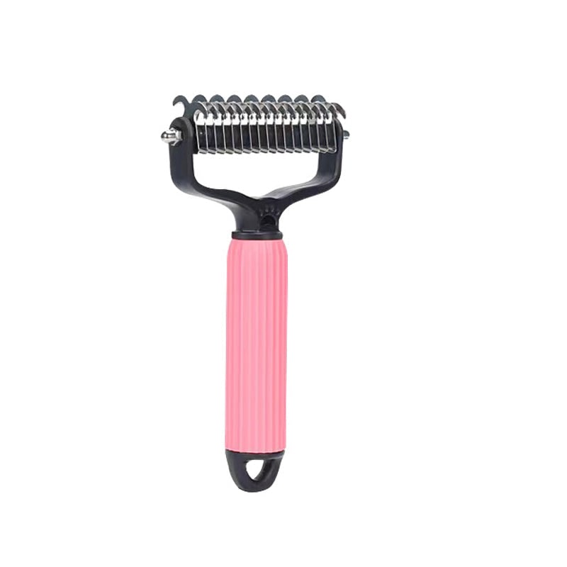 Rake Brush for Dogs with Double Sided Undercoat Dematting and Fur Deshed Grooming Tool - Image 12